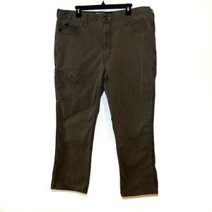 Ariat Men's Rebar M4 Relaxed Brown Straight Work pants size 40x30